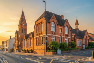 Harborne High Street context image supporting Lapworth Architects work on tricky infill sites.